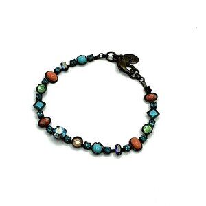 Sorrelli Multicolor Beaded Bracelet With Clasp missing a stone